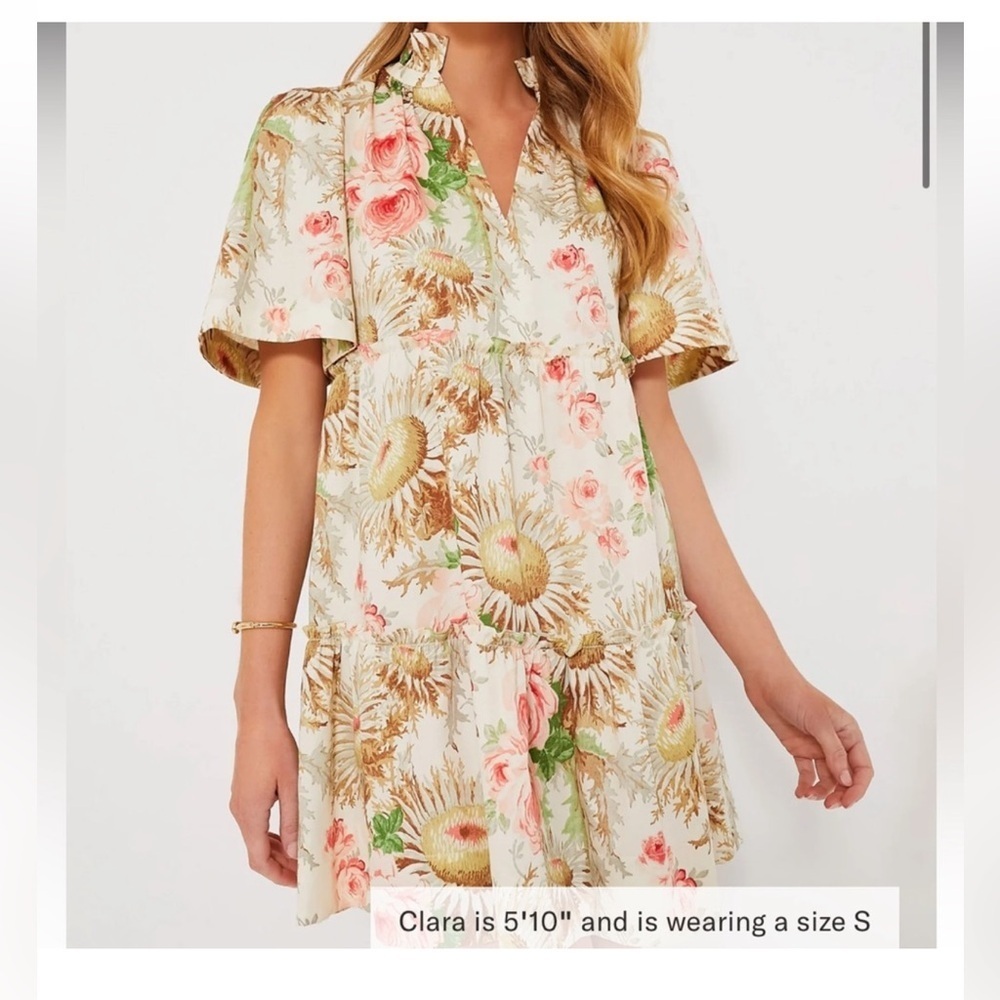 Tuckernuck Crawford Dress XS | Sun-Faded Floral Ruffle Midi $188 NWT - Picture 16 of 16